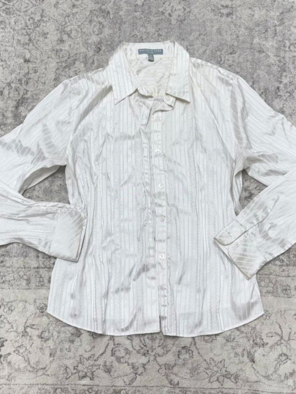 vintage white button up blouse by Foxcroft